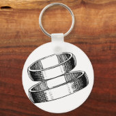 Porte-clés Esquisse de bandes mariages (Recto)