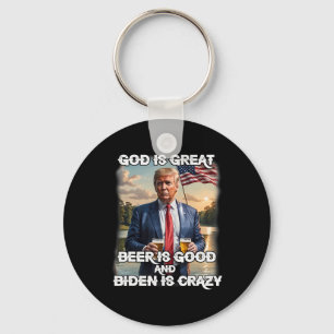 Porte-clés Est Grande Bière Est Bonne Et Biden Est Fou Drôle 