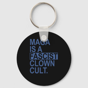 Porte-clés Est Un Culte De Clown fasciste - Acier Bleu