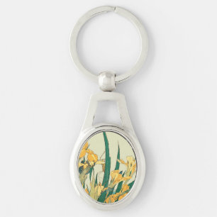 Porte-clés Estampe vintage Iris Sauterelle de Hokusai : Japon