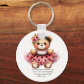 Porte-clés Esther 4:14 Girly Bear Keychain (Verso)