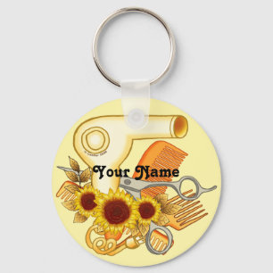 Porte-clés Esthéticienne aux tournesols