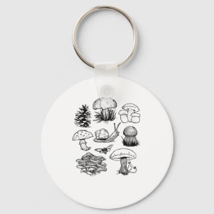 Porte-clés Esthétique Cottagecore Goblincore Champignon Escar