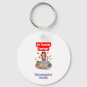 Porte-clés Esthétique Rétro Fille Nostalgie 90 (Recto)