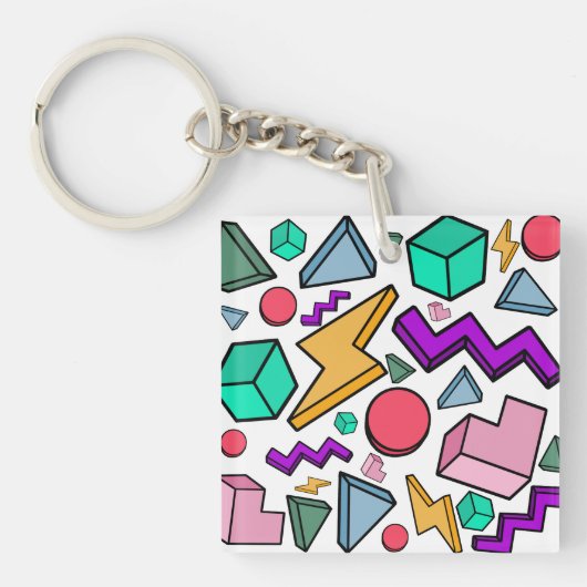 Porte-clés Esthétique Rétro Vintage 80s (Devant)
