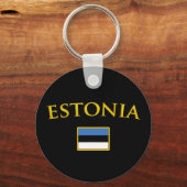 Porte-clés Estonie dorée (Recto)