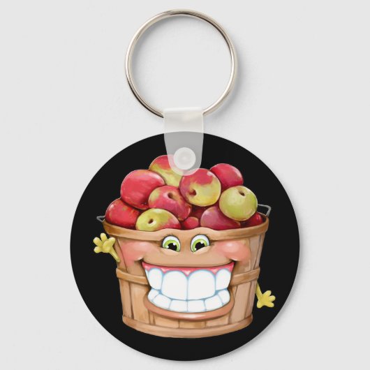 Porte-clés Et les pommes ? ! Joyeuses pommes ! (Recto)