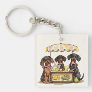 Porte-clés Étal de limonade de chiens teckel