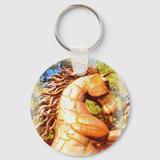 Porte-clés étalon mustang (Recto)