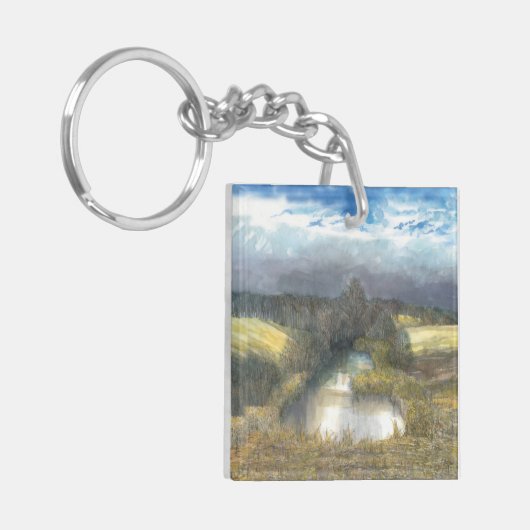 Porte-clés étang d'automne (Devant gauche)