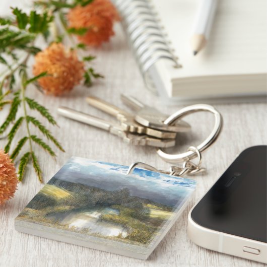 Porte-clés étang d'automne (Devant Droit)
