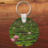 Porte-clés Etang de fleurs de lys d'eau rose (Recto)