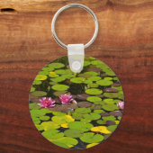 Porte-clés Etang de jardin nénuphar rose (Recto)