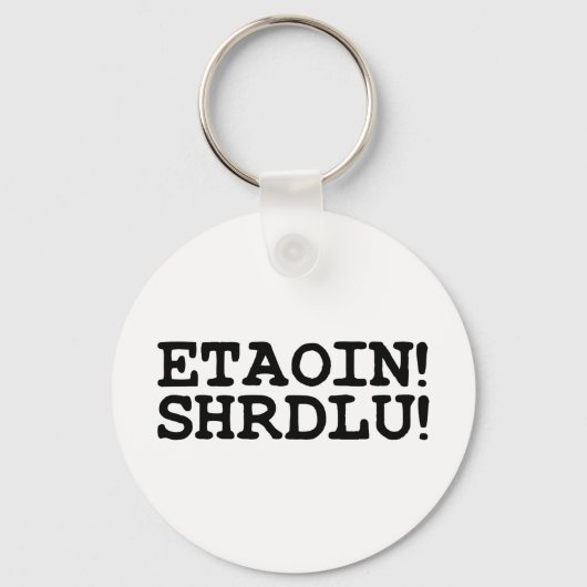 PORTE-CLÉS ETAOIN ! SHRDLU ! (Recto)