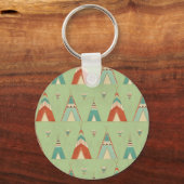 Porte-clés Étape Geo Sud-Ouest | Motif Teepee vert (Recto)