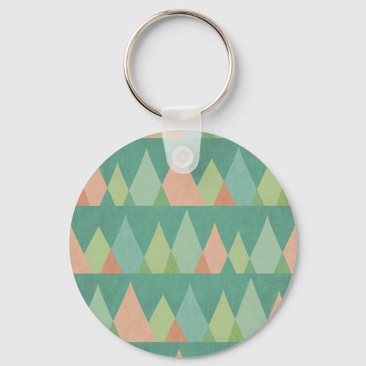 Porte-clés Étape Geo Sud-Ouest | Motif triangle Turquoise (Recto)