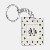 Porte-clés Étape simple trois de signes du monogramme | (Devant gauche)