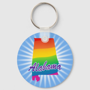 Porte-clés État Arc-En-Ciel De L'Alabama