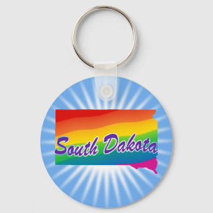 Porte-clés État arc-en-ciel du Dakota du Sud