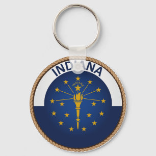 Porte-clés État de joint de drapeau d'Indiana