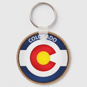 Porte-clés État de joint de drapeau du Colorado