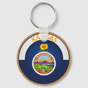 Porte-clés État de joint de drapeau du Kansas