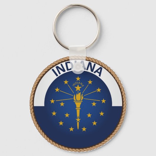 Porte-clés État de l'Indiana Drapeau (Recto)