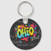 Porte-clés État de l'Ohio accessoires de graffiti (Verso)