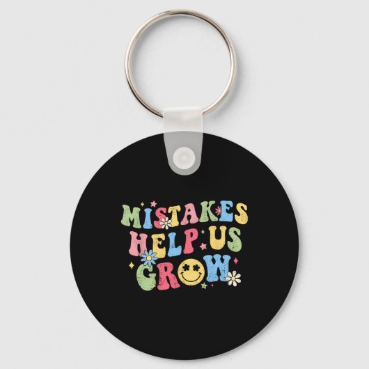 Porte-clés État d'esprit de croissance groovy positif enseign (Recto)