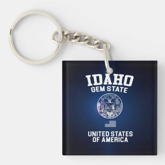Porte-clés État d'Idaho Gem (Devant)