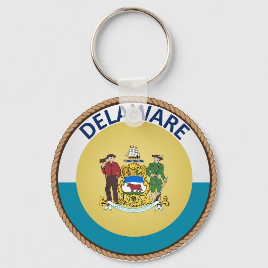 Porte-clés État du Delaware Drapeau Sceau (Recto)