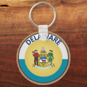 Porte-clés État du Delaware Drapeau Sceau (Recto)