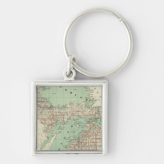 Porte-clés État du Michigan (Devant)