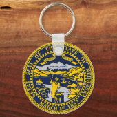 Porte-clés État du Nebraska Drapeau Sceau (Recto)