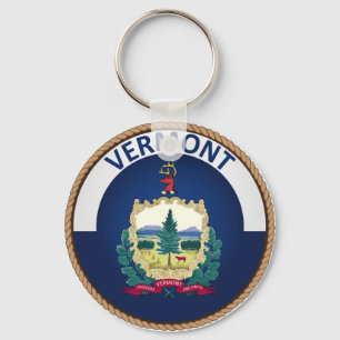Porte-clés État du Sceau du drapeau du Vermont