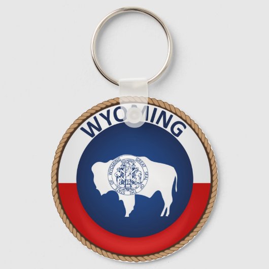 Porte-clés État du Wyoming - Sceau du drapeau (Recto)