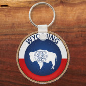 Porte-clés État du Wyoming - Sceau du drapeau (Recto)