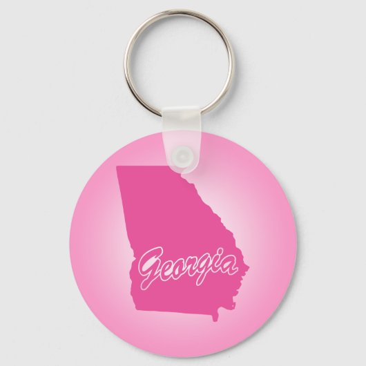 Porte-clés Etat rose Géorgie (Recto)