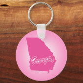 Porte-clés Etat rose Géorgie (Recto)