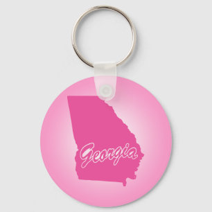 Porte-clés État rose la Géorgie