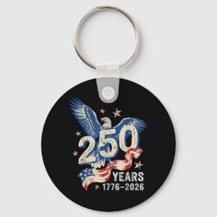 Porte-clés États-Unis - 1776-2026 - 250 Ans - Drapeau américa