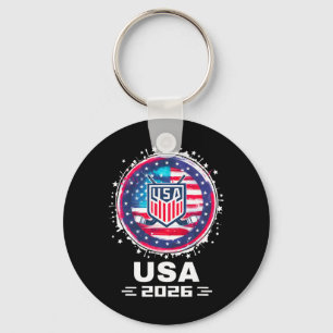 Porte-clés États-Unis 2026 Hockey Drapeau Américain Femmes Ho