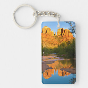 Porte-clés États-Unis, Arizona. Cathedral Rock au coucher du 