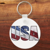 Porte-clés États-Unis en rouge blanc et bleu drapeau patrioti (Recto)