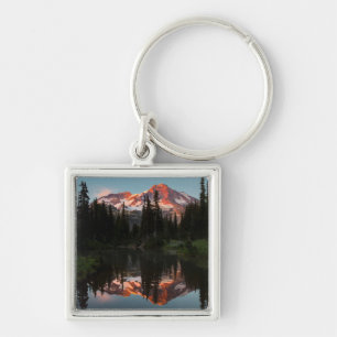 Porte-clés États-Unis, État de Washington. Mt. Rainier réfléc