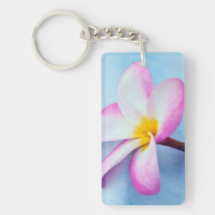 Porte-clés États-Unis, Hawaï, Oahu, fleurs de Plumeria en fle