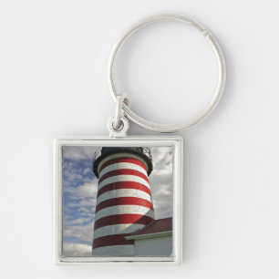 Porte-clés États-Unis, Maine, Lubec. Phare de West Quoddy Hea