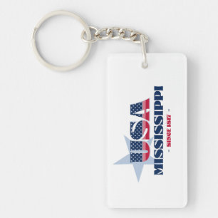 Porte-clés États-Unis Mississippi Monogram Porte - clé acryli