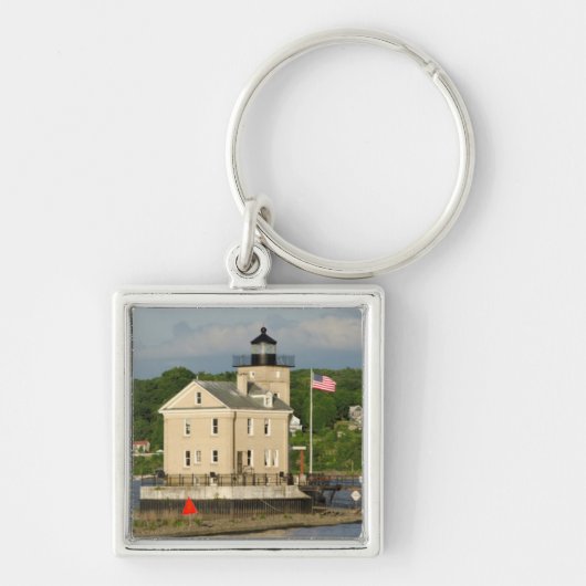Porte-clés États-Unis, New York, Kingston, Hudson River. Rond (Devant)