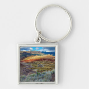 Porte-clés États-Unis, Oregon. Paysage des Painted Hills